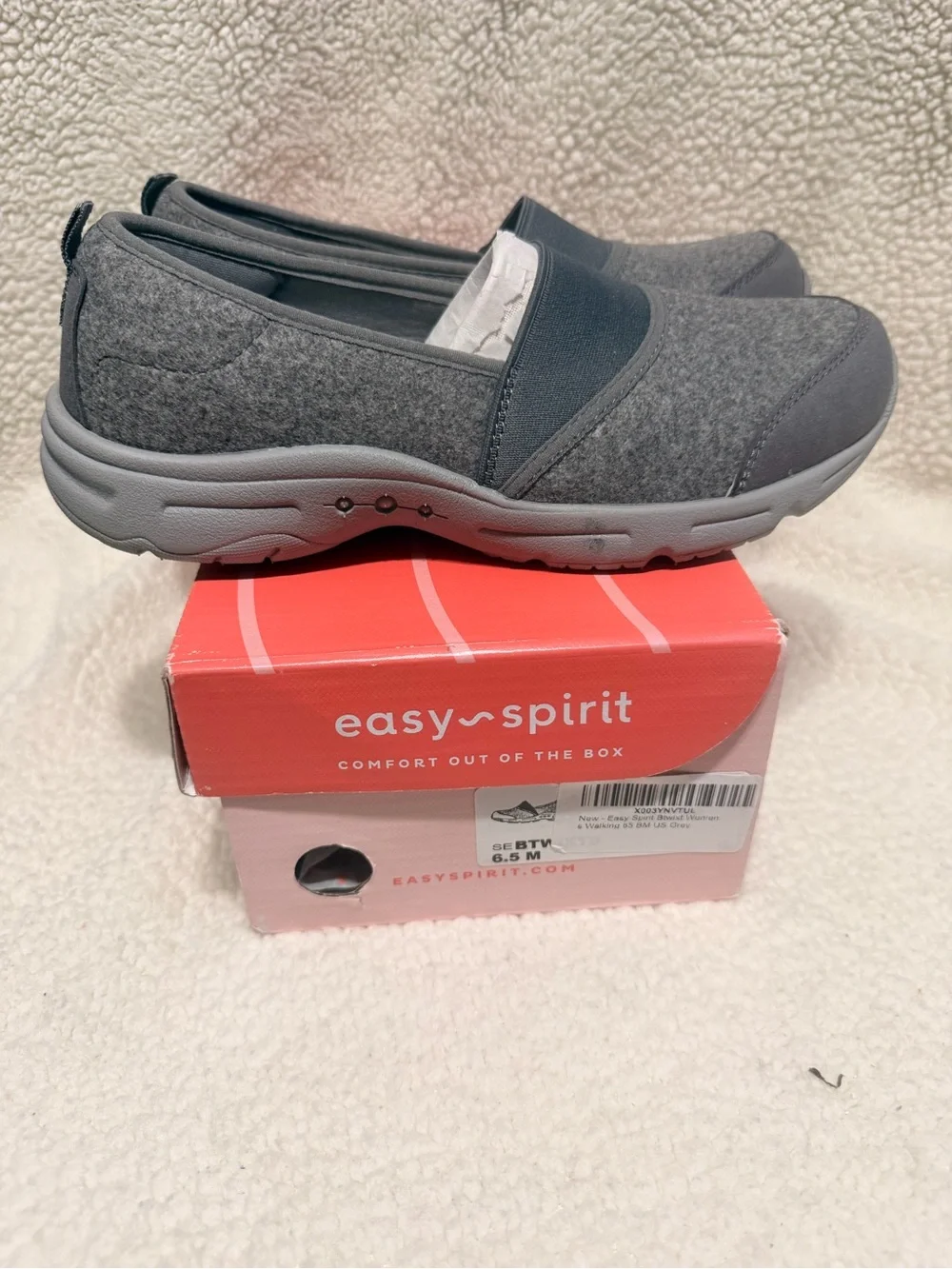 Spirit Slip-On Comfort Flats in Gray